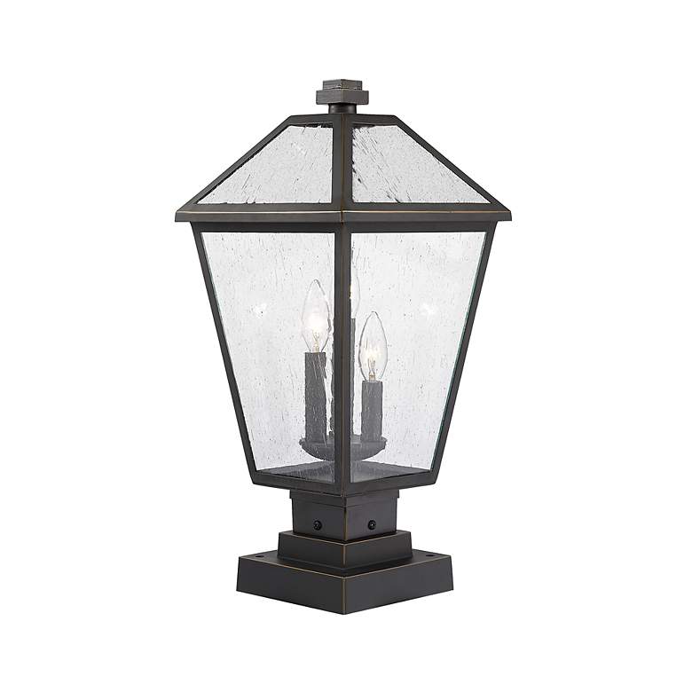 Image 5 Talbot 21"H Rubbed Bronze 3-Light Outdoor Pier Mount Light more views