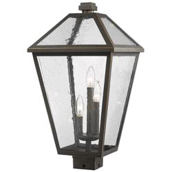 Talbot 22 1/4"H Oil-Rubbed Bronze 3-Light Outdoor Post Light