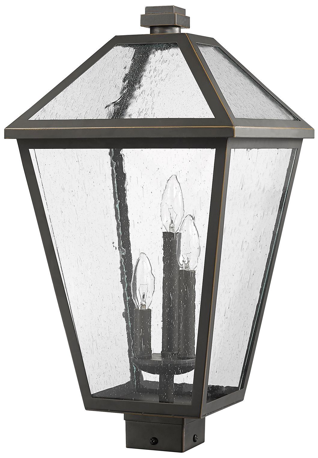 Talbot 22 1/4"H Oil-Rubbed Bronze 3-Light Outdoor Post Light