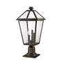 Talbot 22" High Oil-Rubbed Bronze Outdoor Pier Light in scene