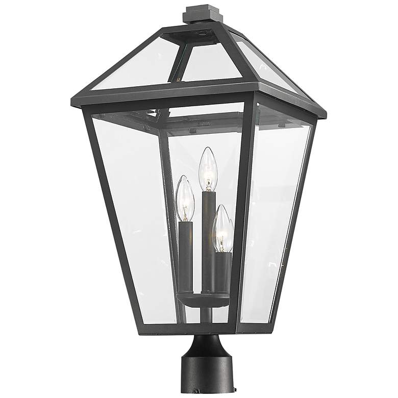 Image 3 Talbot 23 3/4"H Midnight Black 3-Light Outdoor Post Light more views