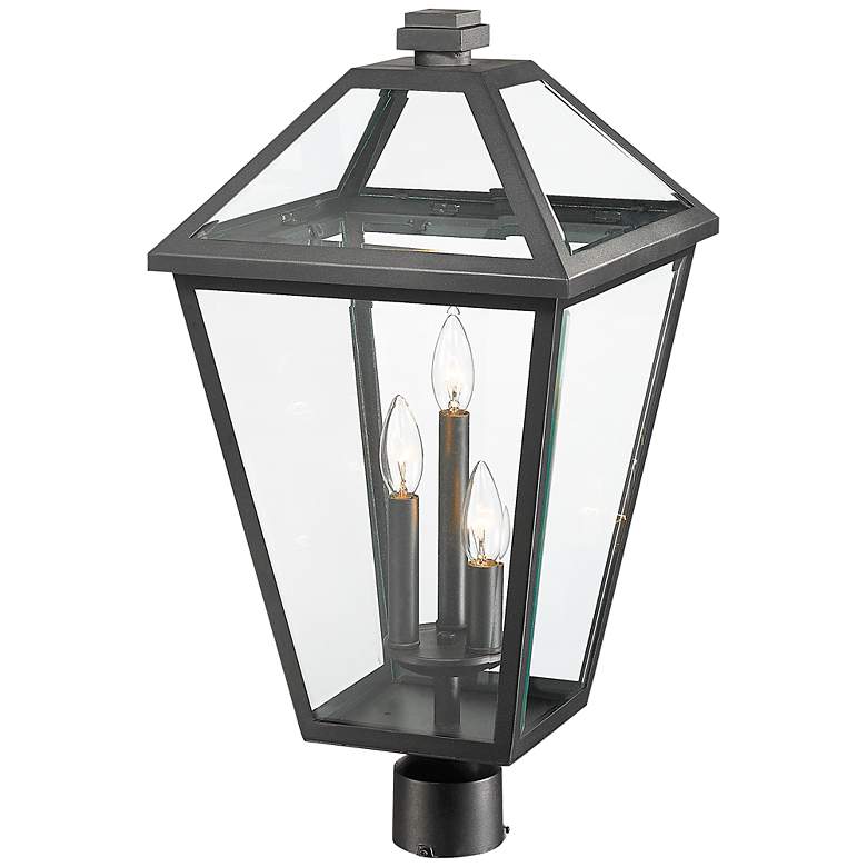Image 4 Talbot 23 3/4"H Midnight Black 3-Light Outdoor Post Light more views