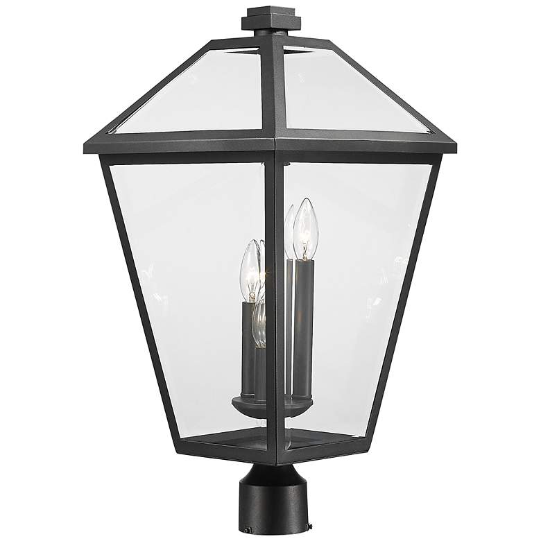 Image 5 Talbot 23 3/4"H Midnight Black 3-Light Outdoor Post Light more views