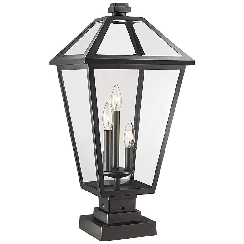 Image 1 Talbot 24 3/4" High Black 3-Light Outdoor Pier Mount Light