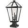 Talbot 24 3/4" High Black 3-Light Outdoor Pier Mount Light