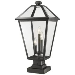 Talbot 24 3/4" High Black 3-Light Outdoor Pier Mount Light