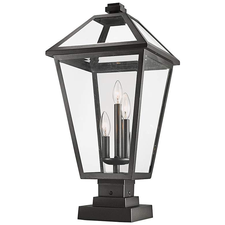 Image 3 Talbot 24 3/4" High Black 3-Light Outdoor Pier Mount Light more views