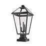 3_Talbot 24 3/4" High Black 3-Light Outdoor Pier Mount Light more views