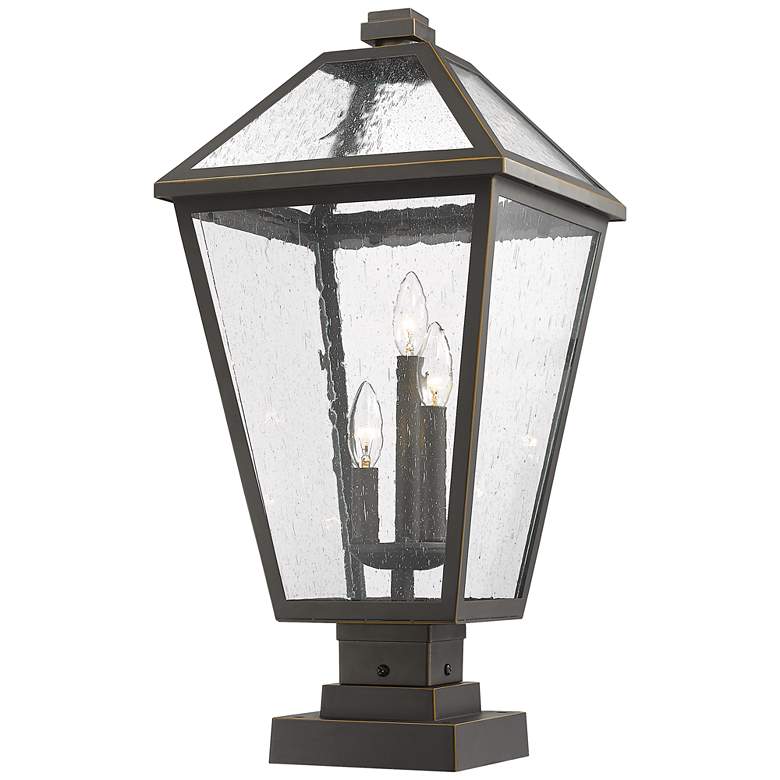 Image 3 Talbot 24 3/4 inchH Oil-Rubbed Bronze 3-Light Outdoor Pier Light more views