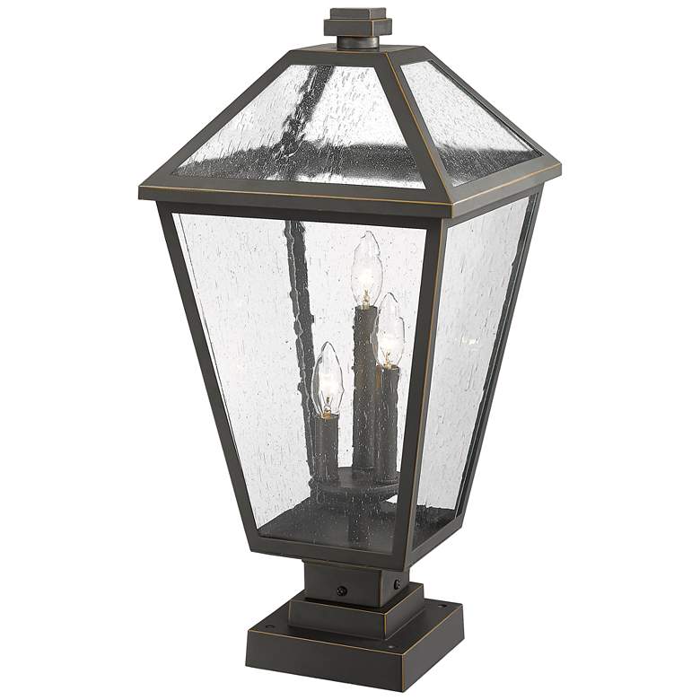 Image 4 Talbot 24 3/4"H Oil-Rubbed Bronze 3-Light Outdoor Pier Light more views