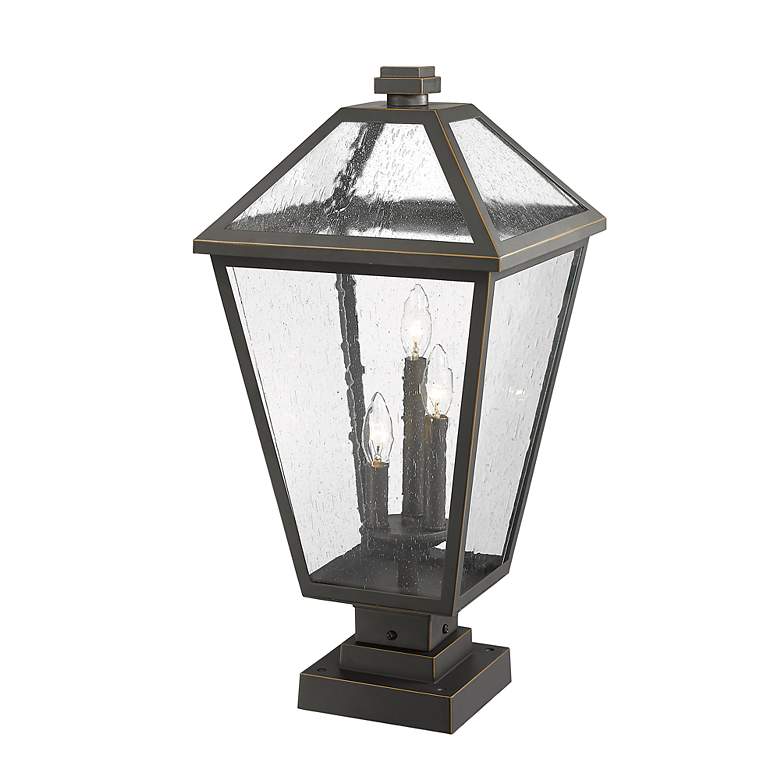 Image 6 Talbot 24 3/4"H Oil-Rubbed Bronze 3-Light Outdoor Pier Light more views