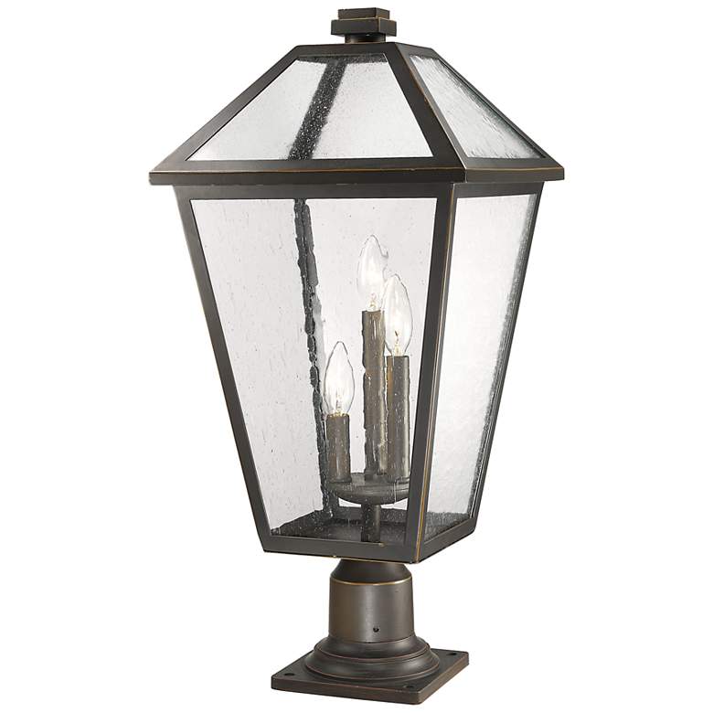 Image 1 Talbot 25 3/4"H Oil-Rubbed Bronze Outdoor Pier Mount Light