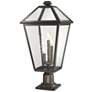1_Talbot 25 3/4"H Oil-Rubbed Bronze Outdoor Pier Mount Light