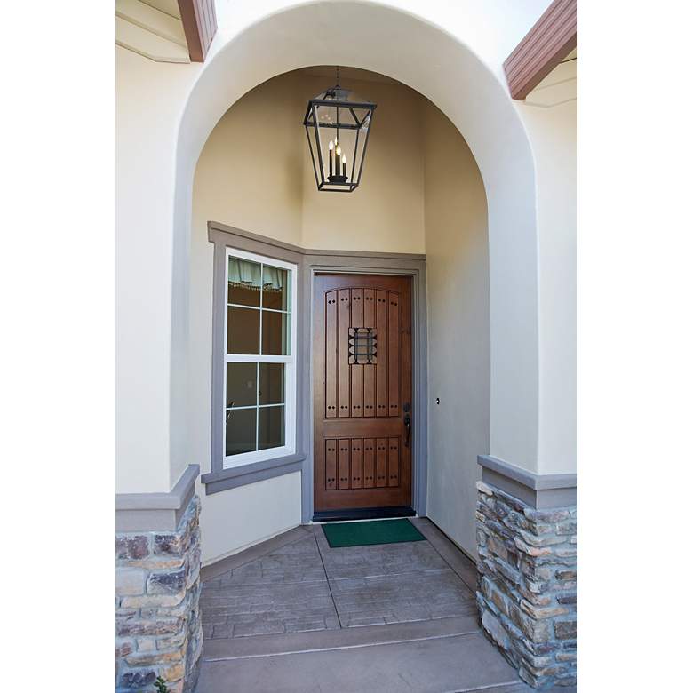 Image 3 Talbot 32 1/4" High Black 4-Light Outdoor Hanging Light more views