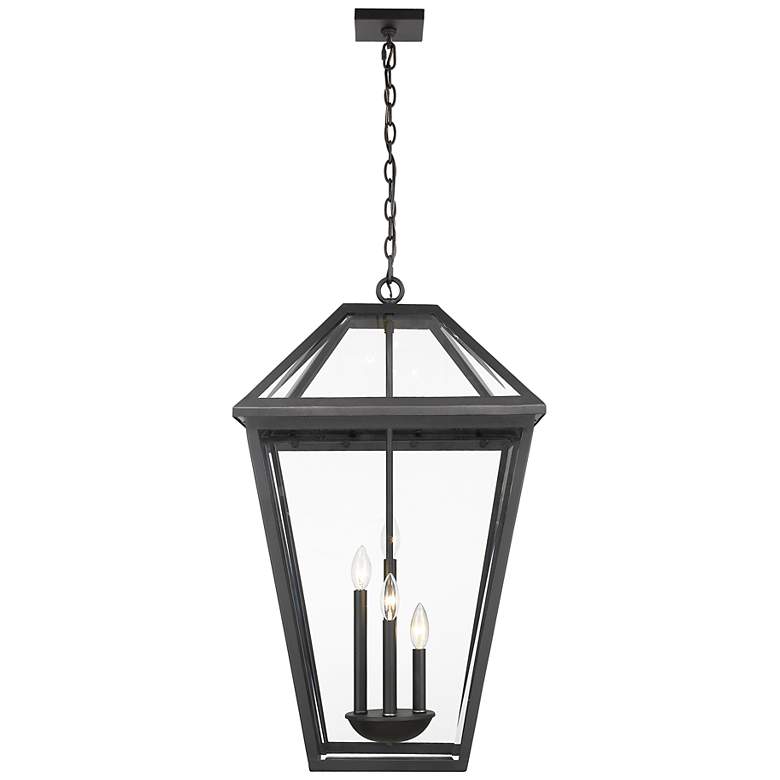 Image 5 Talbot 32 1/4" High Black 4-Light Outdoor Hanging Light more views