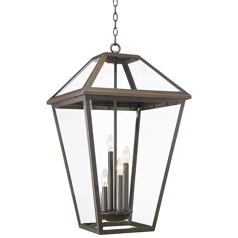 Image 3 Talbot 32 1/4" High Bronze 4-Light Outdoor Hanging Light