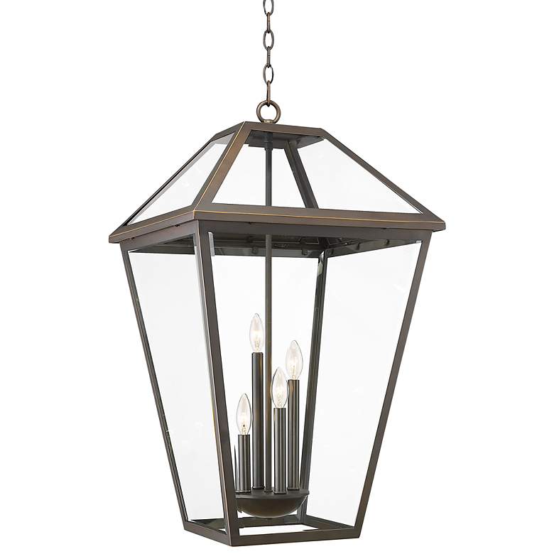 Image 3 Talbot 32 1/4 inch High Bronze 4-Light Outdoor Hanging Light