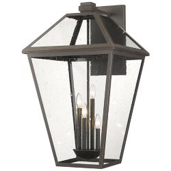 Talbot 33" High Oil-Rubbed Bronze 4-Light Outdoor Wall Light