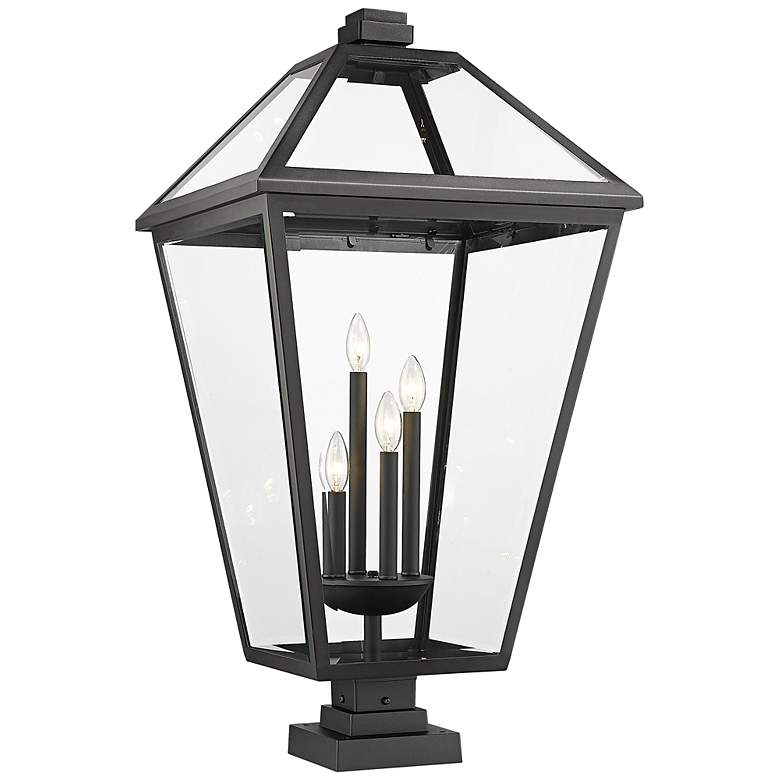 Image 1 Talbot 36 3/4" High Black 4-Light Outdoor Pier Mount Light
