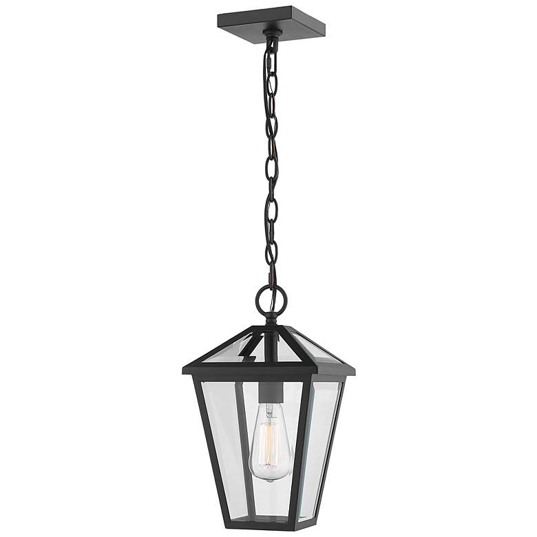 Image 3 Talbot by Z-Lite Black 1 Light Outdoor Chain Mount Ceiling Fixture
