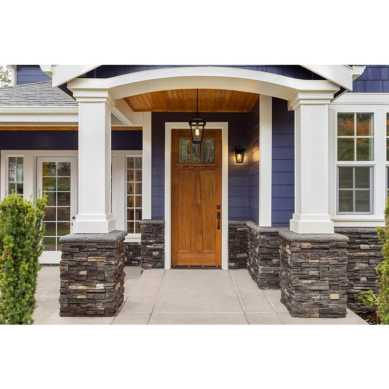 Image 5 Talbot by Z-Lite Black 1 Light Outdoor Chain Mount Ceiling Fixture more views