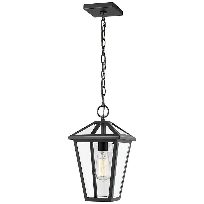 Image 6 Talbot by Z-Lite Black 1 Light Outdoor Chain Mount Ceiling Fixture more views