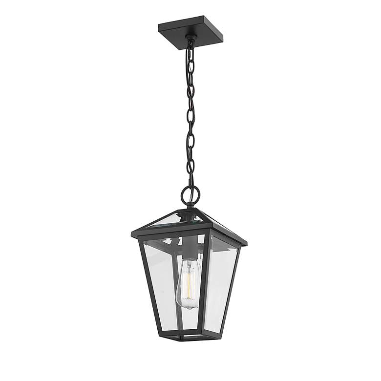 Image 6 Talbot by Z-Lite Black 1 Light Outdoor Chain Mount Ceiling Fixture more views