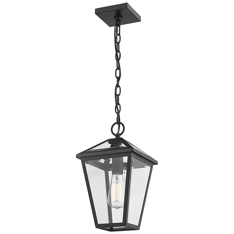 Image 7 Talbot by Z-Lite Black 1 Light Outdoor Chain Mount Ceiling Fixture more views