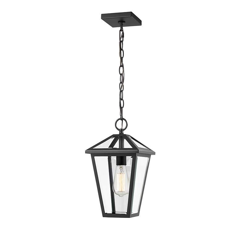 Image 7 Talbot by Z-Lite Black 1 Light Outdoor Chain Mount Ceiling Fixture more views