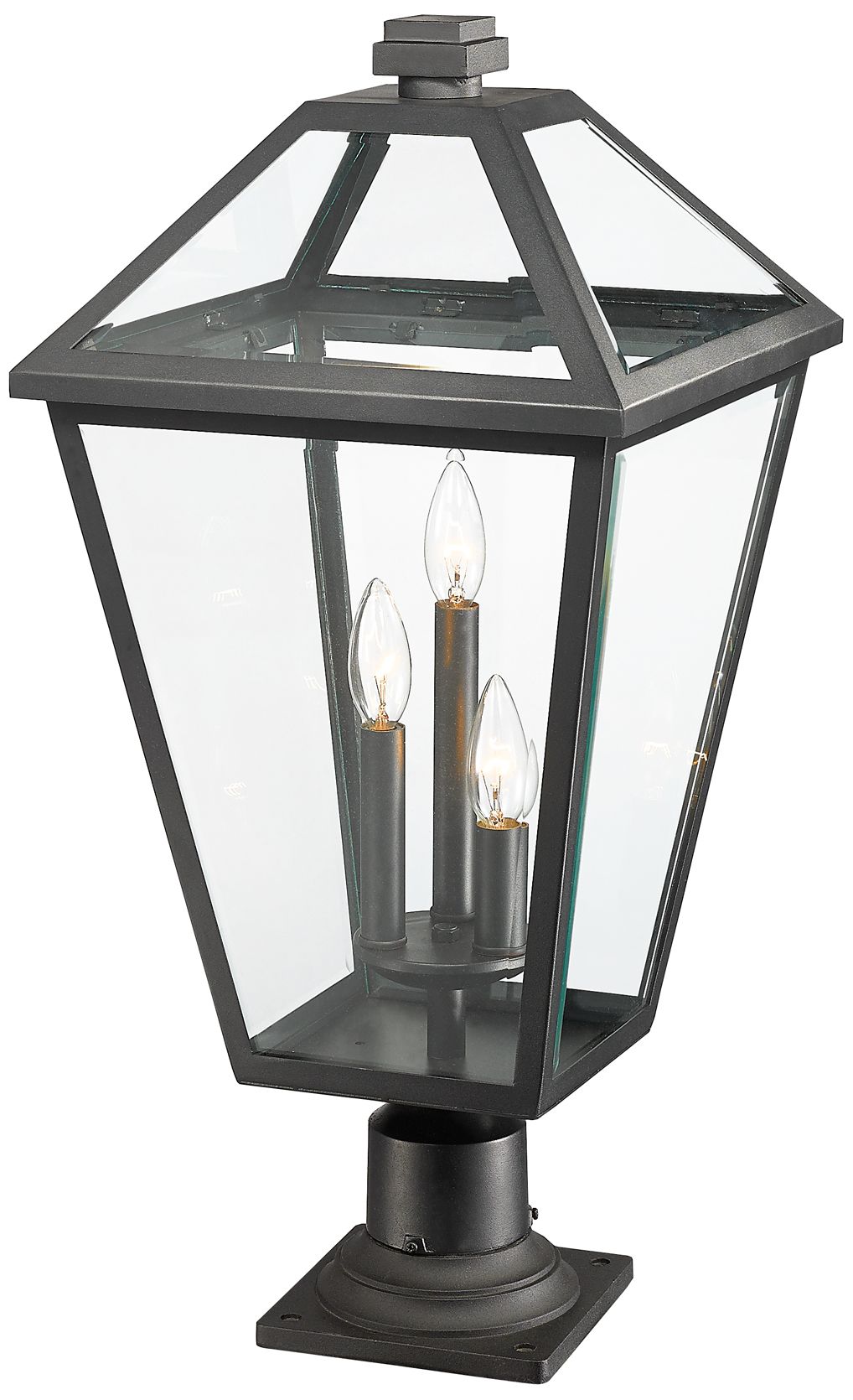 Image 5 Talbot by Z-Lite Black 25.75 inch 3 Light Outdoor Pier Mounted Fixture more views