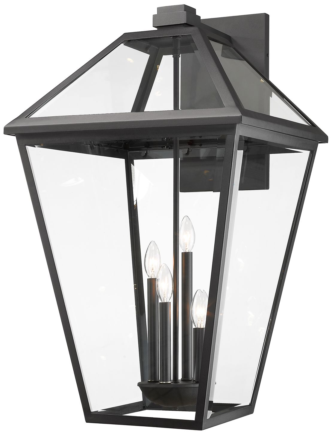 Image 2 Talbot by Z-Lite Black 33 inch 4 Light Outdoor Wall Sconce