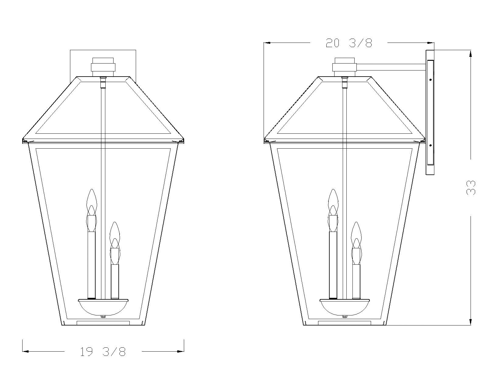 Talbot by Z-Lite Black 33 inch 4 Light Outdoor Wall Sconce
