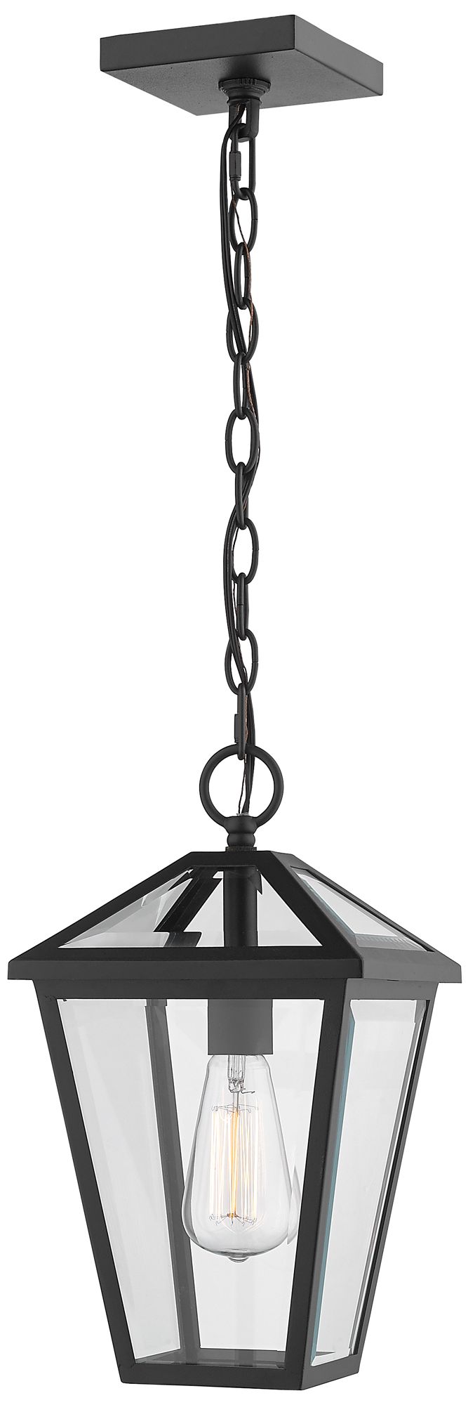 Image 3 Talbot by Z-Lite Black 8.25 inch 1 Light Outdoor Chain Mount Fixture