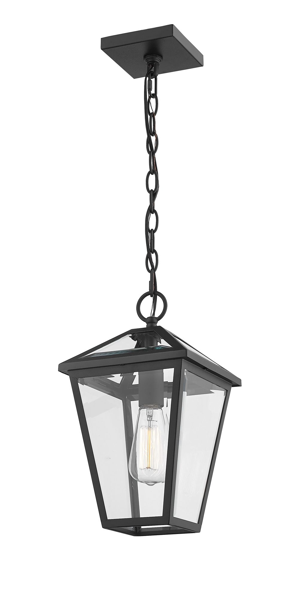 Image 6 Talbot by Z-Lite Black 8.25 inch 1 Light Outdoor Chain Mount Fixture more views