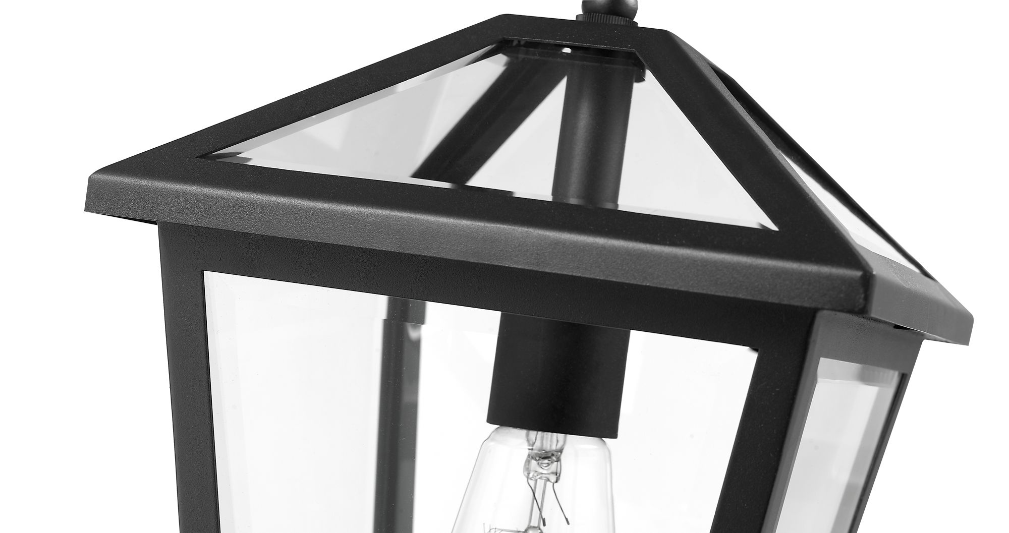 Talbot by Z-Lite Black 8.25 inch 1 Light Outdoor Chain Mount Fixture in scene