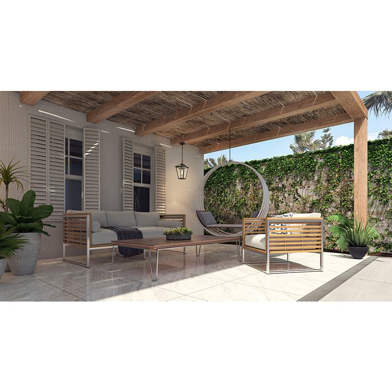 Image 2 Talbot by Z-Lite Oil Rubbed Bronze 1 Light Outdoor Chain Ceiling Fixture more views