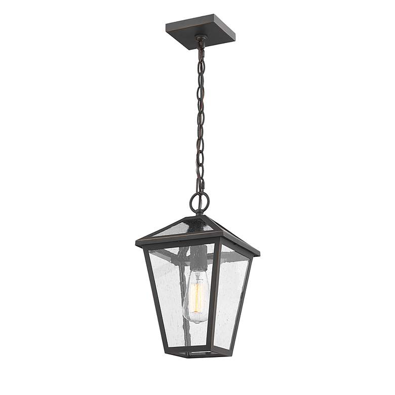 Image 4 Talbot by Z-Lite Oil Rubbed Bronze 1 Light Outdoor Chain Ceiling Fixture more views
