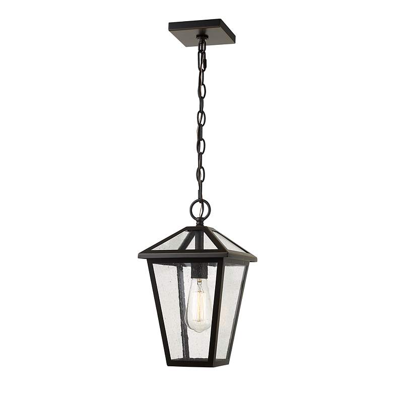 Image 5 Talbot by Z-Lite Oil Rubbed Bronze 1 Light Outdoor Chain Ceiling Fixture more views