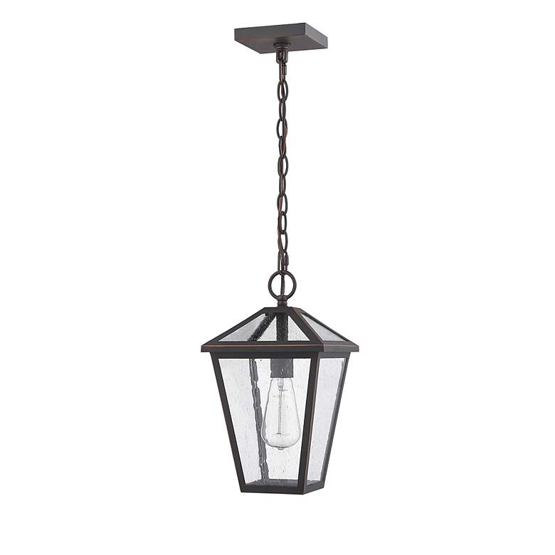 Image 7 Talbot by Z-Lite Oil Rubbed Bronze 1 Light Outdoor Chain Ceiling Fixture more views