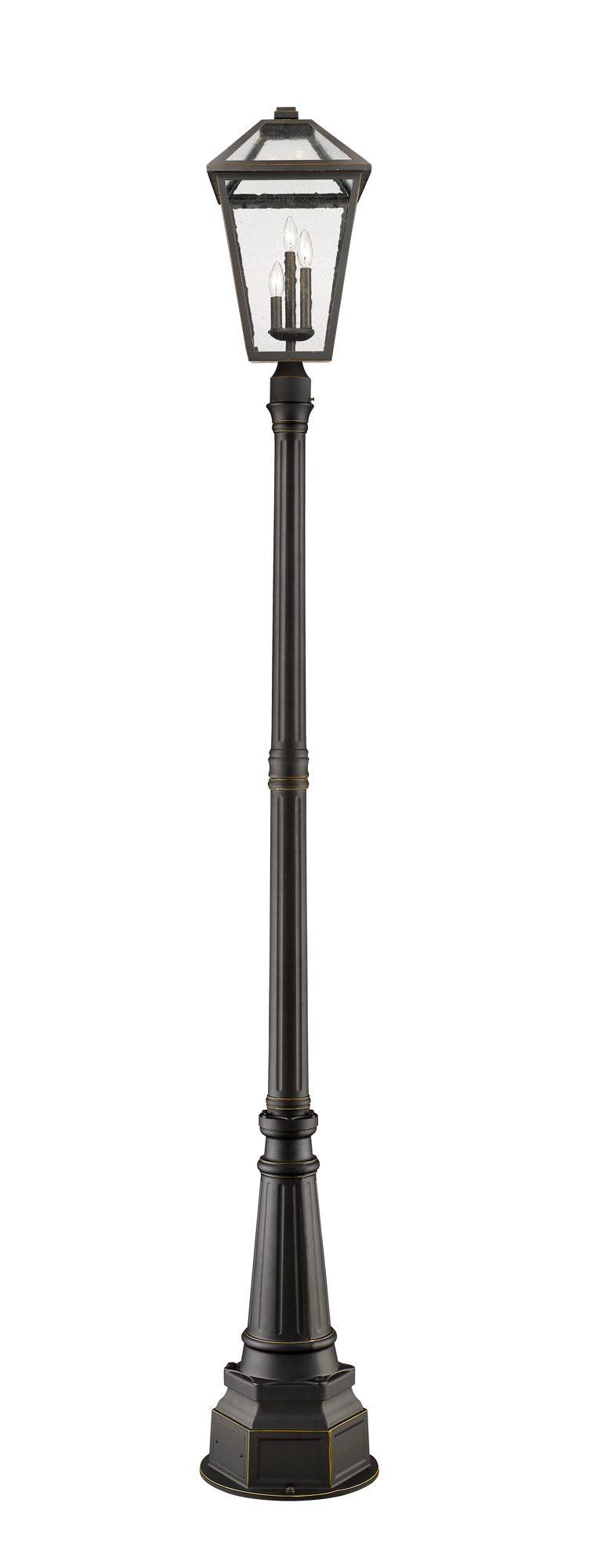Image 2 Talbot by Z-Lite Oil Rubbed Bronze 104 inch 3 Light Post Mounted Fixture more views