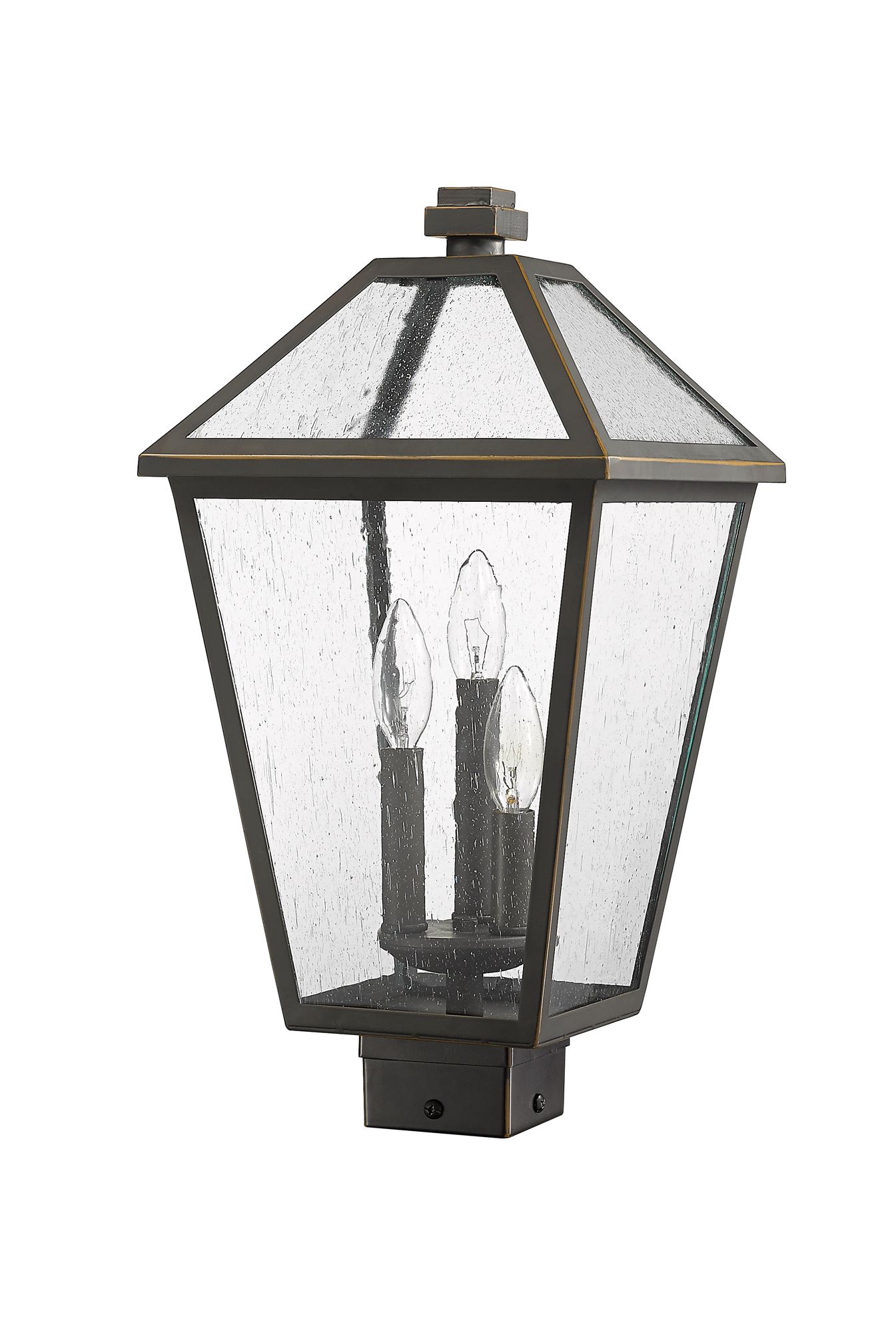 Talbot by Z-Lite Oil Rubbed Bronze 18.5 inch 3 Light Post Mount Fixture