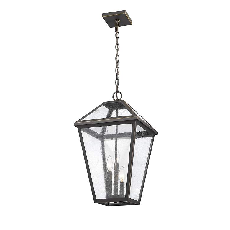 Image 4 Talbot by Z-Lite Oil Rubbed Bronze 3 Light Outdoor Chain Ceiling Fixture more views