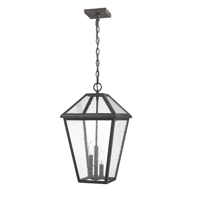 Image 5 Talbot by Z-Lite Oil Rubbed Bronze 3 Light Outdoor Chain Ceiling Fixture more views
