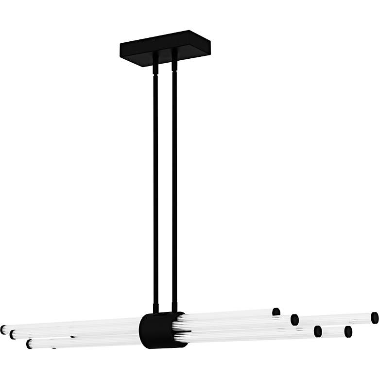 Image 2 Talbott Integrated LED Matte Black Linear Chandelier more views