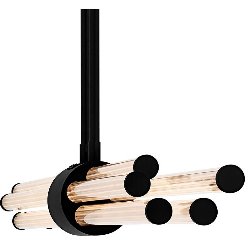 Image 5 Talbott Integrated LED Matte Black Linear Chandelier more views
