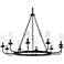 Tali 40 3/4" Wide Black 10-Light Wagon Wheel Ring Chandelier