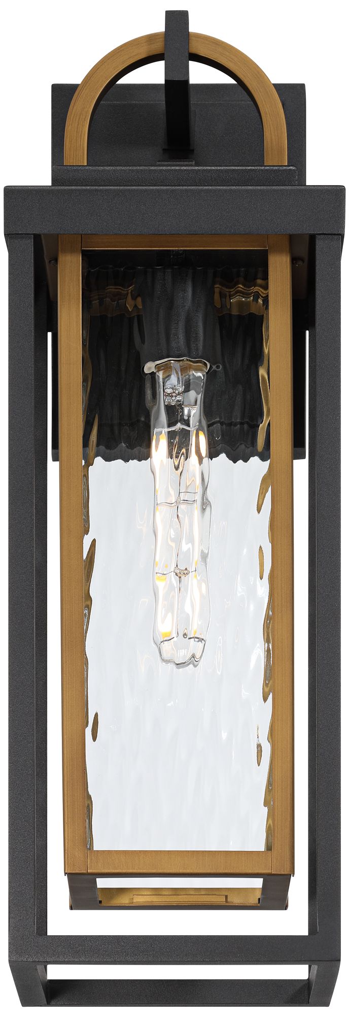 Image 4 Talia 20" High Black and Antique Brass Modern Outdoor Barn Wall Light more views