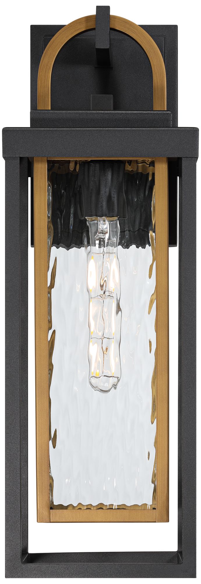 Image 5 Talia 20" High Black and Antique Brass Modern Outdoor Barn Wall Light more views