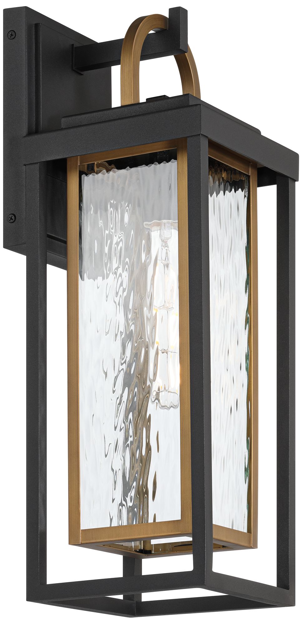 Image 7 Talia 20" High Black and Antique Brass Modern Outdoor Barn Wall Light more views