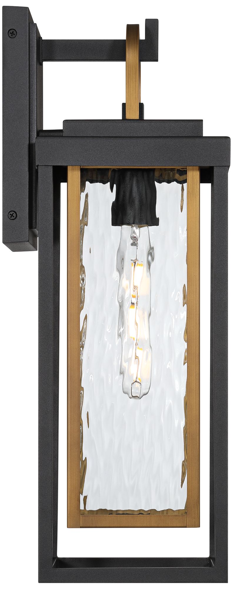 Talia 20" High Black and Antique Brass Modern Outdoor Barn Wall Light